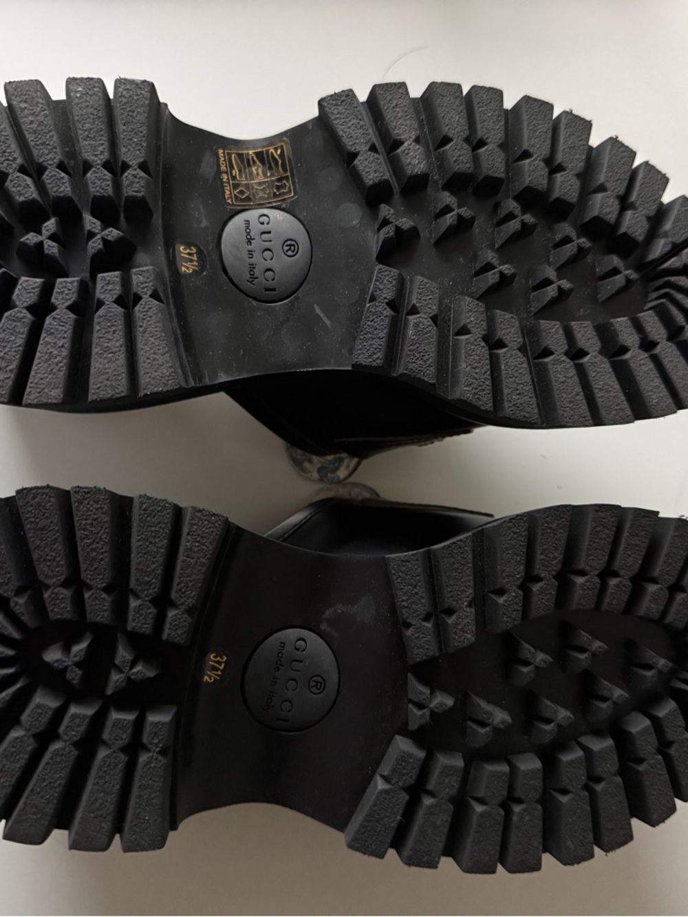 Gucci Black Leather Horsebit Platform Mule Sandals 37.5 - Picture 3 of 8